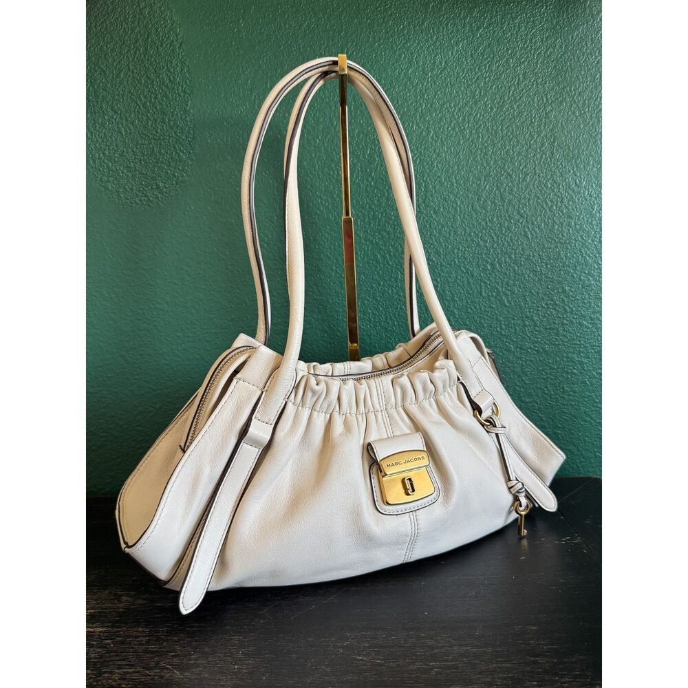 Marc Jacobs The Cristina Ivory Nappa Leather Satchel